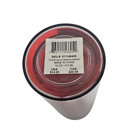 Starbucks 2023 Valentine's Red Confetti Floral Cold Swivel Top Tumbler 16OZ New - Picture 4 of 6